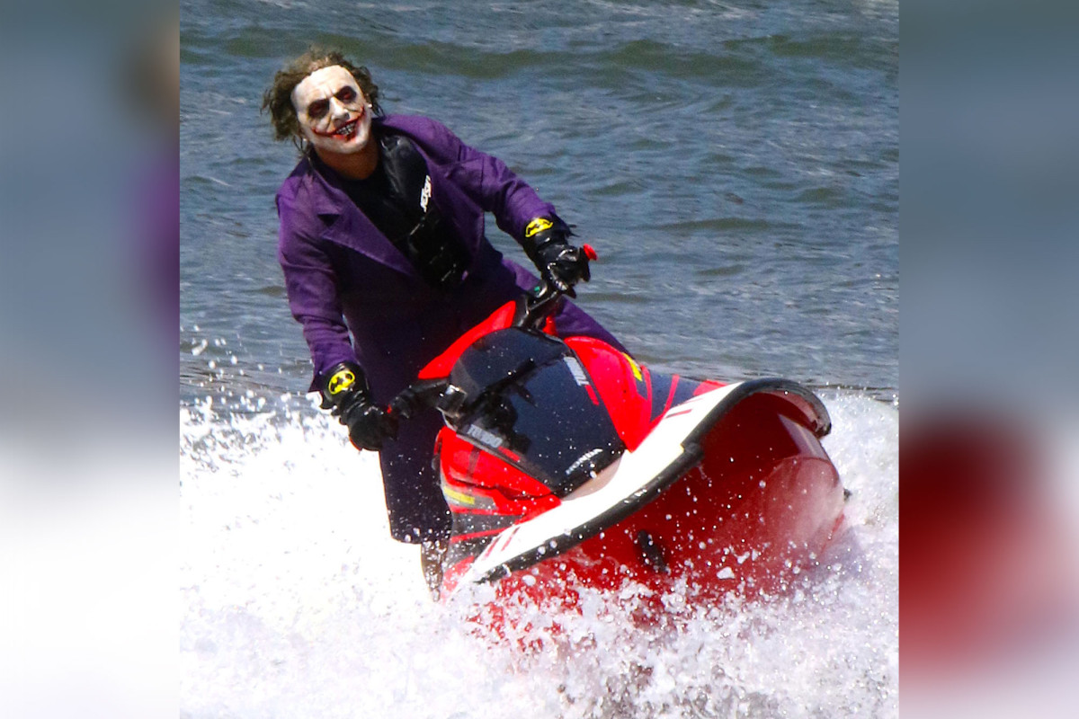Joker on Jet Ski in NYC