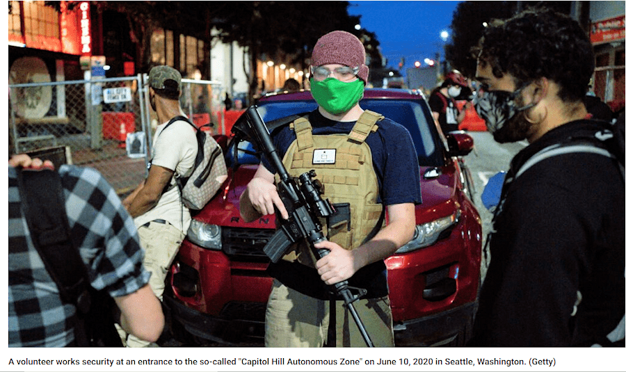 armed patrols in chaz